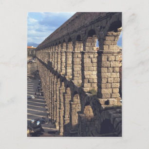Europa, Spanien, Segovia. Spätes Licht wirft Schat Postkarte