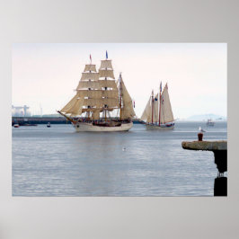 Europa und amerikanischer Adler Poster