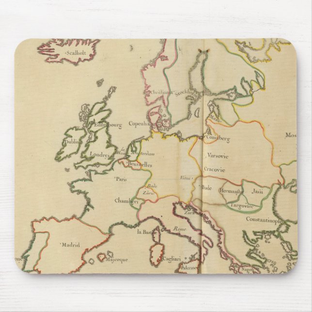 Europa und große Städte Mousepad (Vorne)