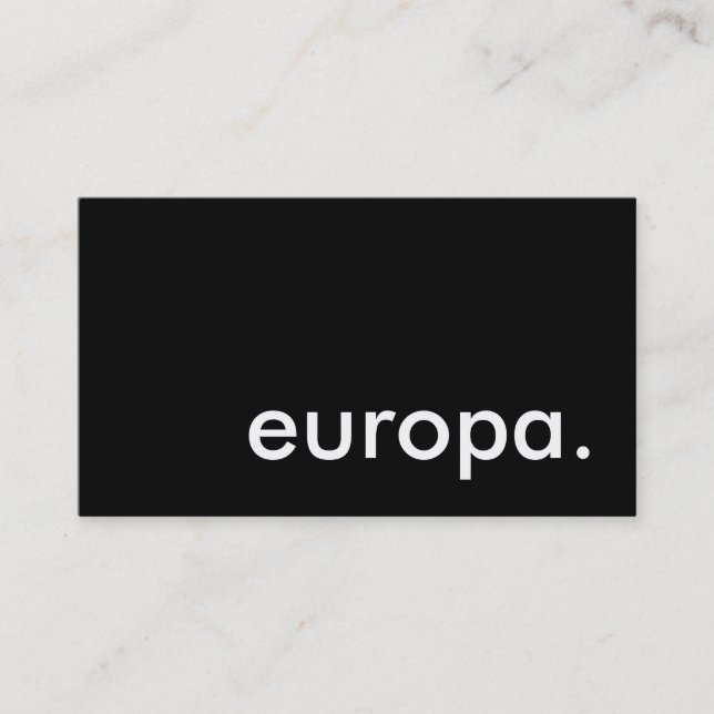 Europa. Visitenkarte (Vorderseite)