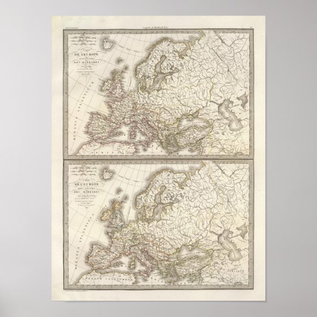 Europa vor barbarischen Invasionen Poster (Vorne)