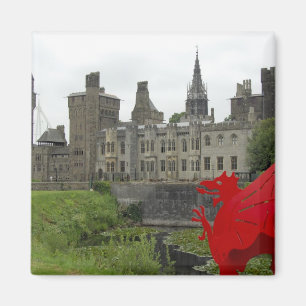 Europa, Wales, Cardiff. Cardiff Castle. Walisisch Magnet