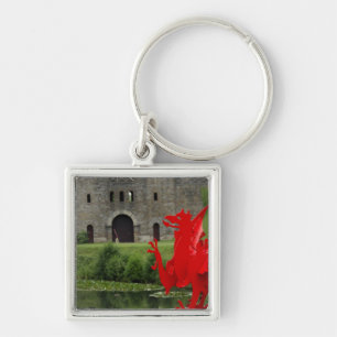 Europa, Wales, Cardiff. Cardiff Castle. Walisisch Schlüsselanhänger