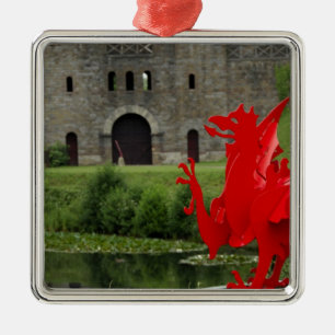 Europa, Wales, Cardiff. Cardiff Castle. Walisisch Silbernes Ornament