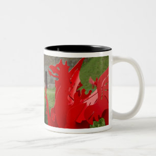 Europa, Wales, Cardiff. Cardiff Castle. Walisisch Zweifarbige Tasse