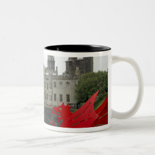 Europa, Wales, Cardiff. Cardiff Castle. Walisisch Zweifarbige Tasse