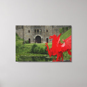 Europa, Wales, Cardiff. Schloss Cardiff. walisisch Leinwanddruck