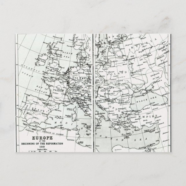 Europa zu Beginn der Reform Postkarte (Vorderseite)