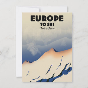 Europa zum Skifahren "Nimm ein Flugzeug" Zweifarbe