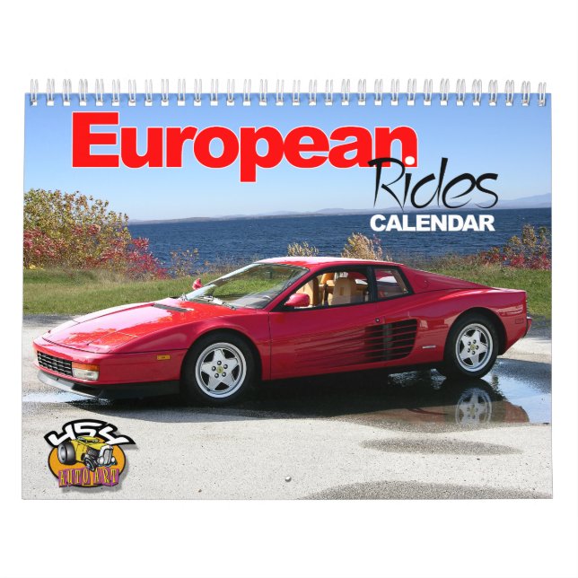 Europäer reitet Auto-Kalender Kalender (Titelbild)