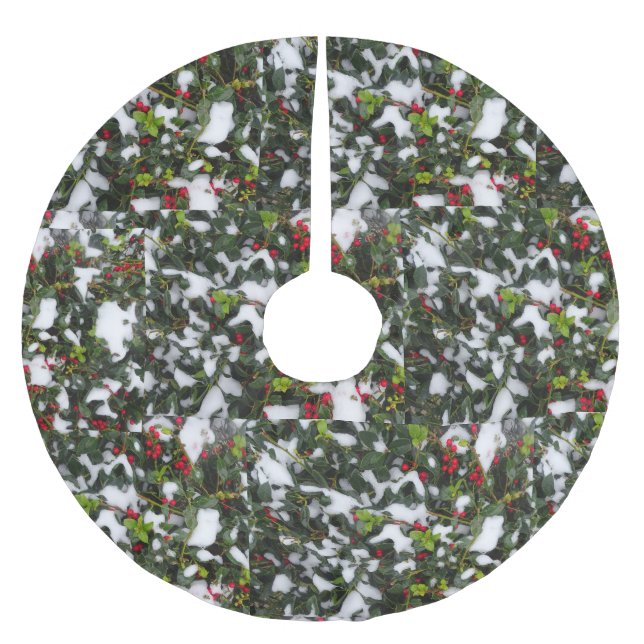 Europaholle mit Schneehornrock Polyester Weihnachtsbaumdecke (Vorderseite)