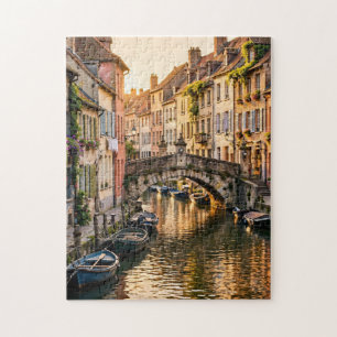 Europäische Canal Street zur Goldenen Stunde