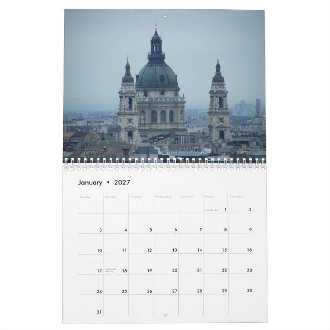 Europäische christliche Kirchen 2015 Kalender (Jan 2027)