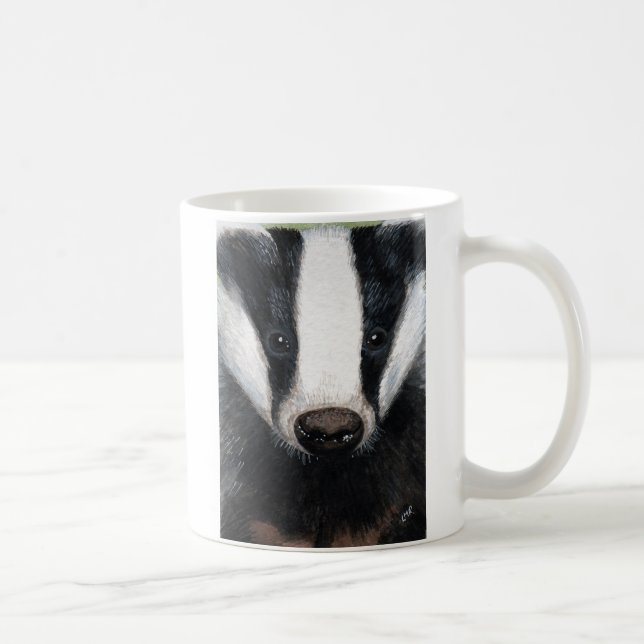 Europäische Dachs-Porträt-Malerei Kaffeetasse (Rechts)