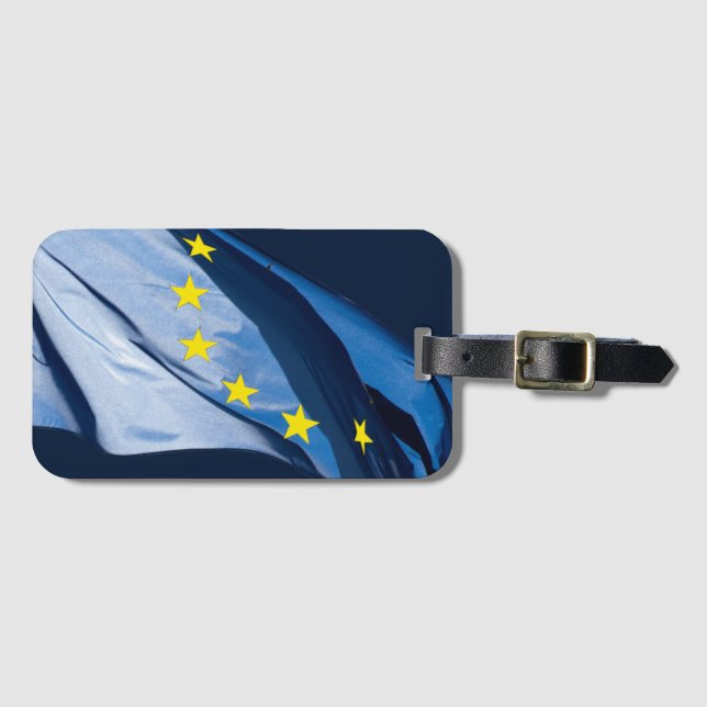 Europäische Flagge Gepäckanhänger (Vorderseite (Horizontal))