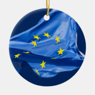 Europäische Flagge Keramik Ornament