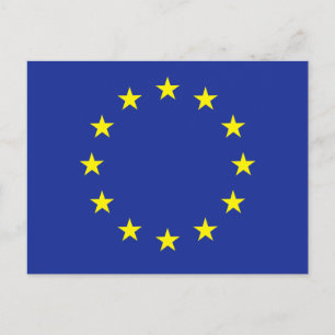 Europäische Flagge Postkarte