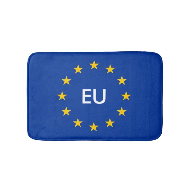 Europäische Flaggenbadmatte | Badematte (Vorderseite)