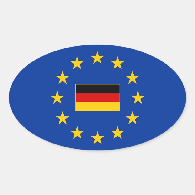 Europäische Gewerkschaft Deutschland Oval Sticker (Vorderseite)