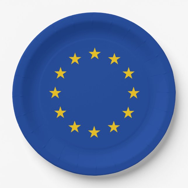 Europäische Gewerkschaft (EU) (Europa) Pappteller (Vorderseite)