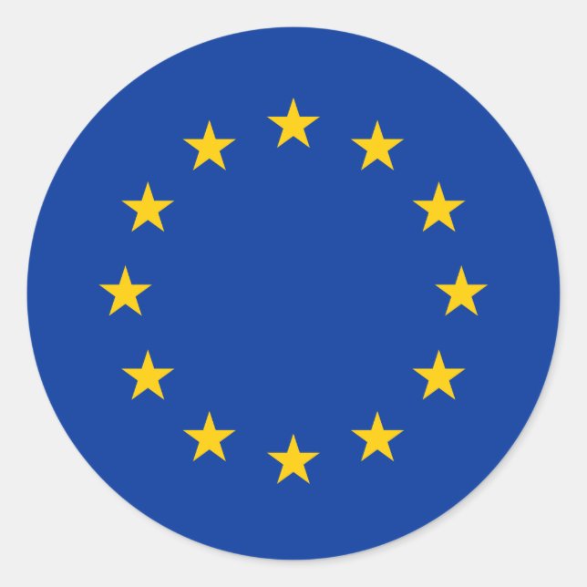 Europäische Gewerkschaft (EU) (Europa) Runder Aufkleber (Vorderseite)