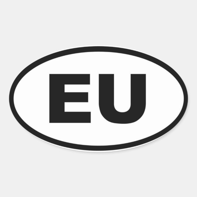 Europäische Gewerkschaft - EU - Europäische Union Ovaler Aufkleber (Vorderseite)