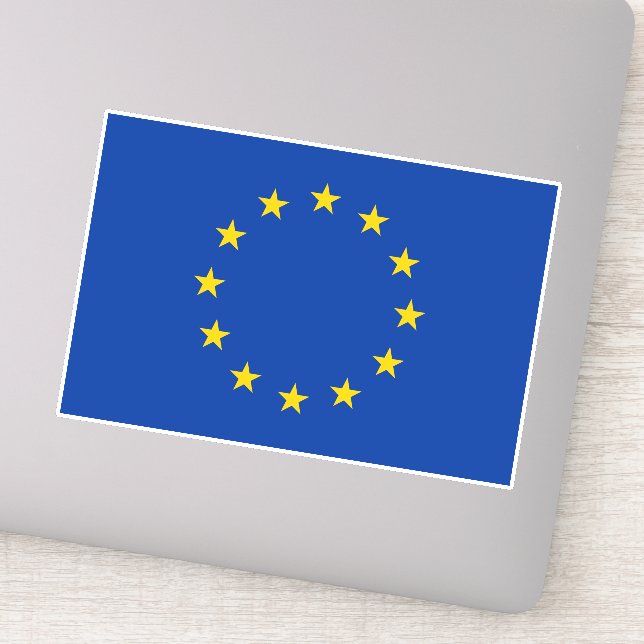 Europäische Gewerkschaft EU-Flagge Aufkleber (Detail)
