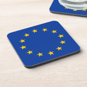 Europäische Gewerkschaft EU-Flagge Getränkeuntersetzer