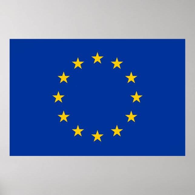 Europäische Gewerkschaft EU-Flagge Poster (Vorne)