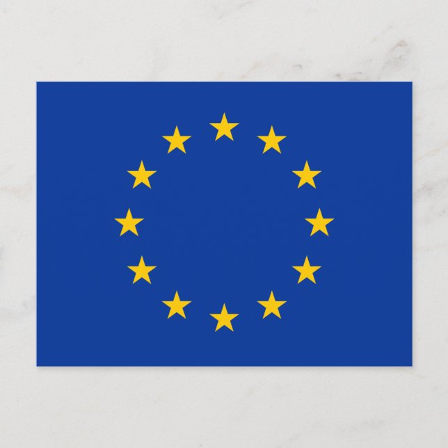 Europäische Gewerkschaft - EU-Flagge Postkarte (Vorderseite)