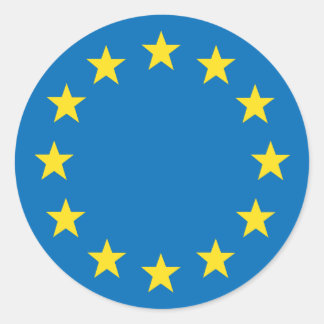 Europäische Gewerkschaft EU-Flagge Runder Aufkleber