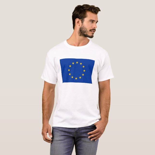 Europäische Gewerkschaft EU-Flagge T-Shirt (Vorne ganz)