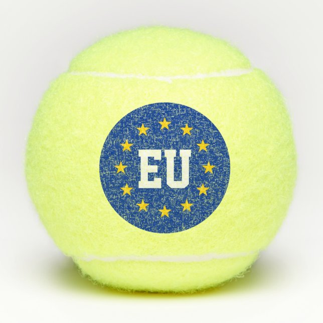 Europäische Gewerkschaft EU-Flagge Zollmonogramm k Tennisbälle (Vorderseite)