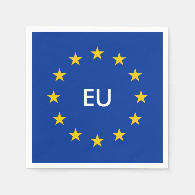 Europäische Gewerkschaft EU-Flaggenpapier-Party-Se Serviette (Vorderseite)
