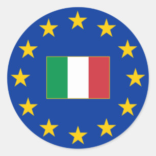 Europäische Gewerkschaft - Italien - Rundschreiben Runder Aufkleber