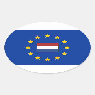 Europäische Gewerkschaft Niederlande Oval Sticker