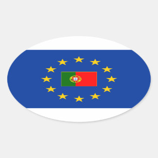 Europäische Gewerkschaft Portugal Oval Sticker