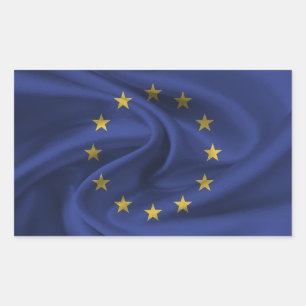 Europäische Gewerkschaft Rechteckiger Aufkleber