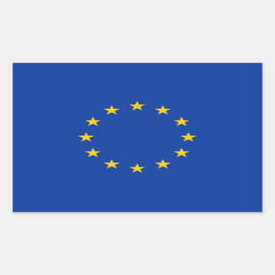 Europäische Gewerkschaft Rechteckiger Aufkleber