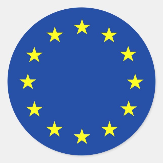 Europäische Gewerkschaft Runder Aufkleber (Vorderseite)