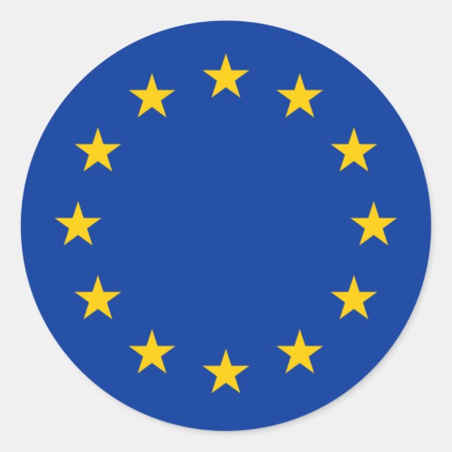Europäische Gewerkschaft Runder Aufkleber (Vorderseite)