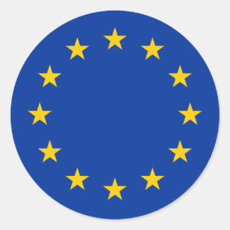 Europäische Gewerkschaft Runder Aufkleber