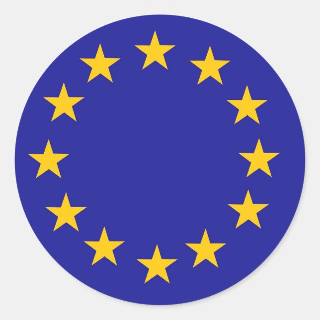 Europäische Gewerkschaft Runder Aufkleber (Vorderseite)