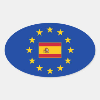 Europäische Gewerkschaft Spanien Oval Sticker