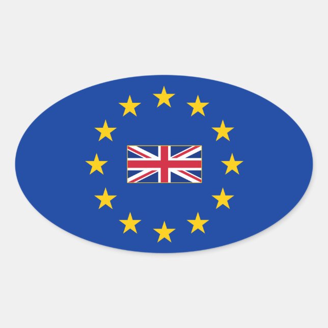 Europäische Gewerkschaft Vereinigtes Königreich Ov Ovaler Aufkleber (Vorderseite)