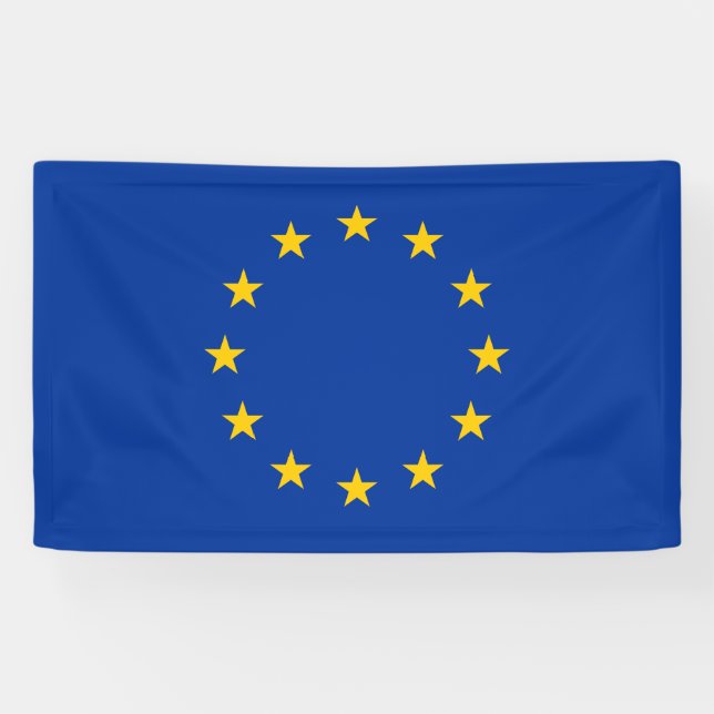 Europäische Gewerkschafts-Flagge E. - Banner (Horizontal)