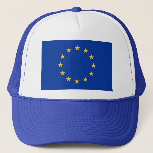 Europäische Gewerkschafts-Flagge E. - Truckerkappe (Vorderseite)