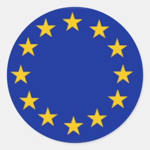 Europäische Gewerkschafts-Flagge Runder Aufkleber