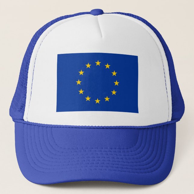 Europäische Gewerkschafts-Flagge Truckerkappe (Vorderseite)