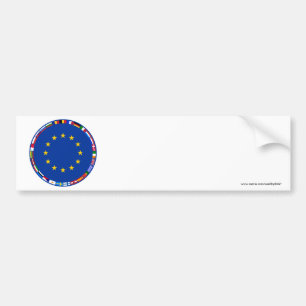 Europäische Gewerkschafts-Flaggen Autoaufkleber